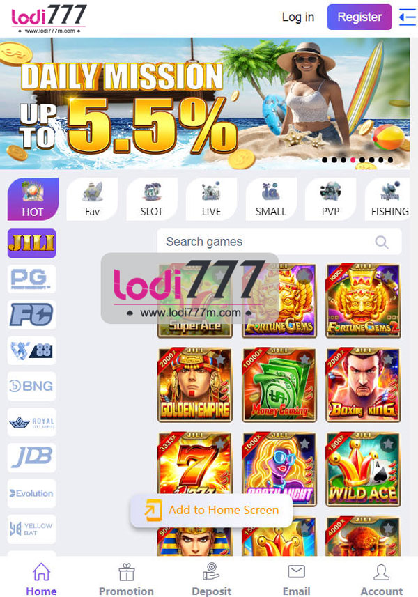 Lodi777 cashier overview showing support for PHP, USD and BTC balances