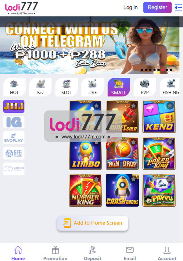 Lodi777 casino platform screenshot showing featured games, navigation categories, and premium themed design